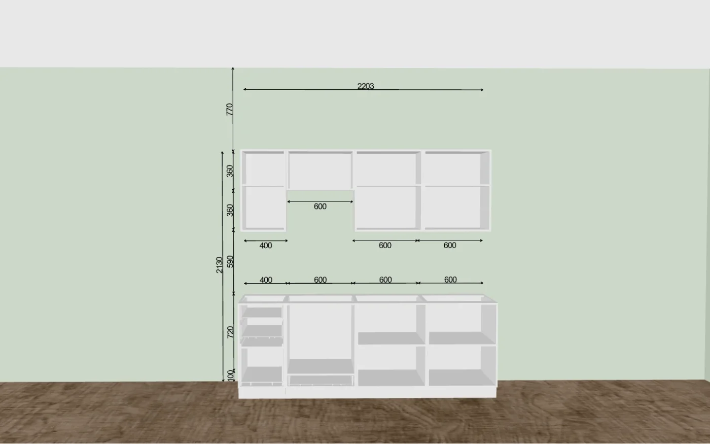 Готовый кухонный гарнитур кухня 2,2 метра Лофт-01 2140*2200*600 Grey Silk